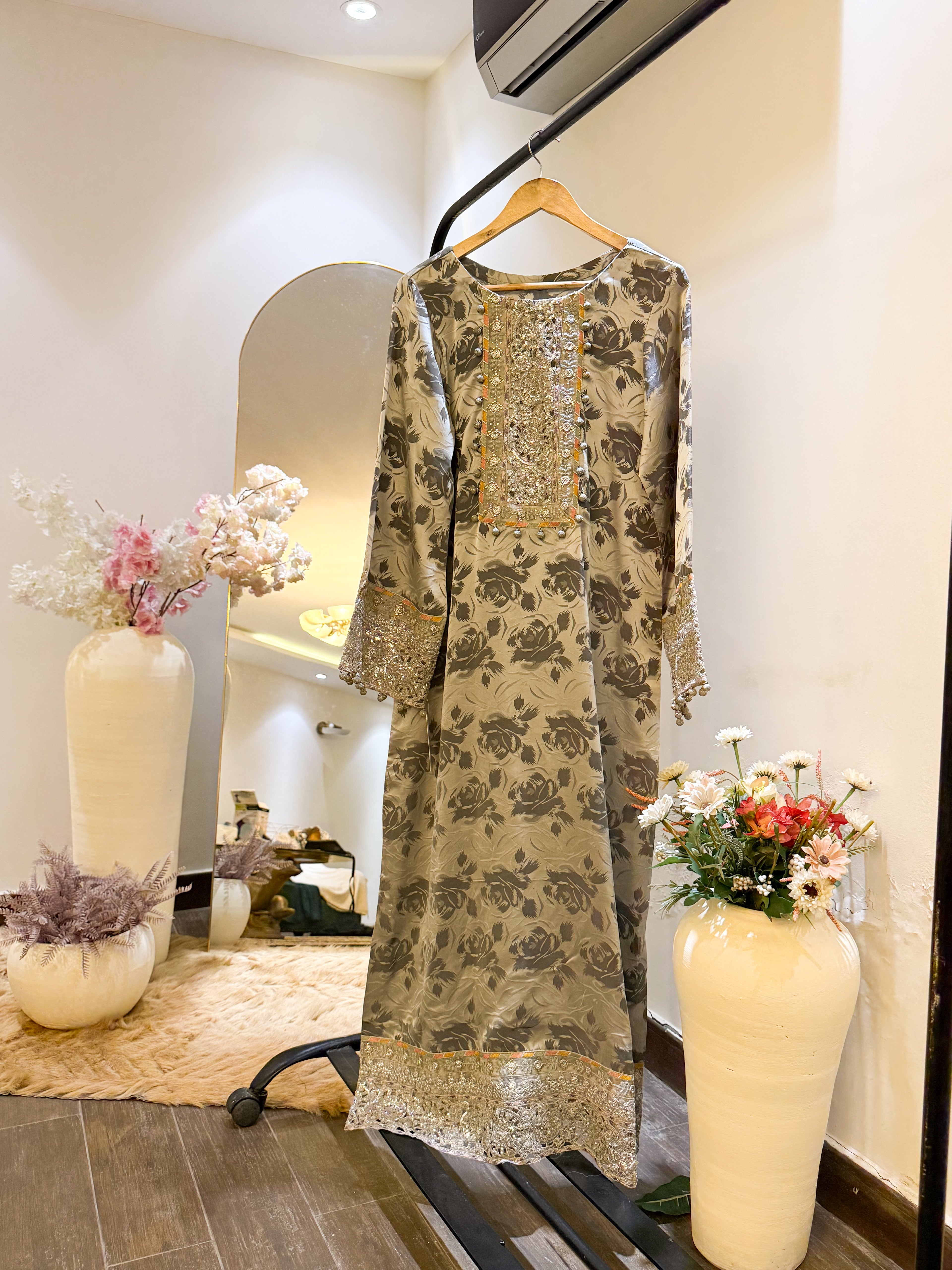 Dove Grey Long Dress