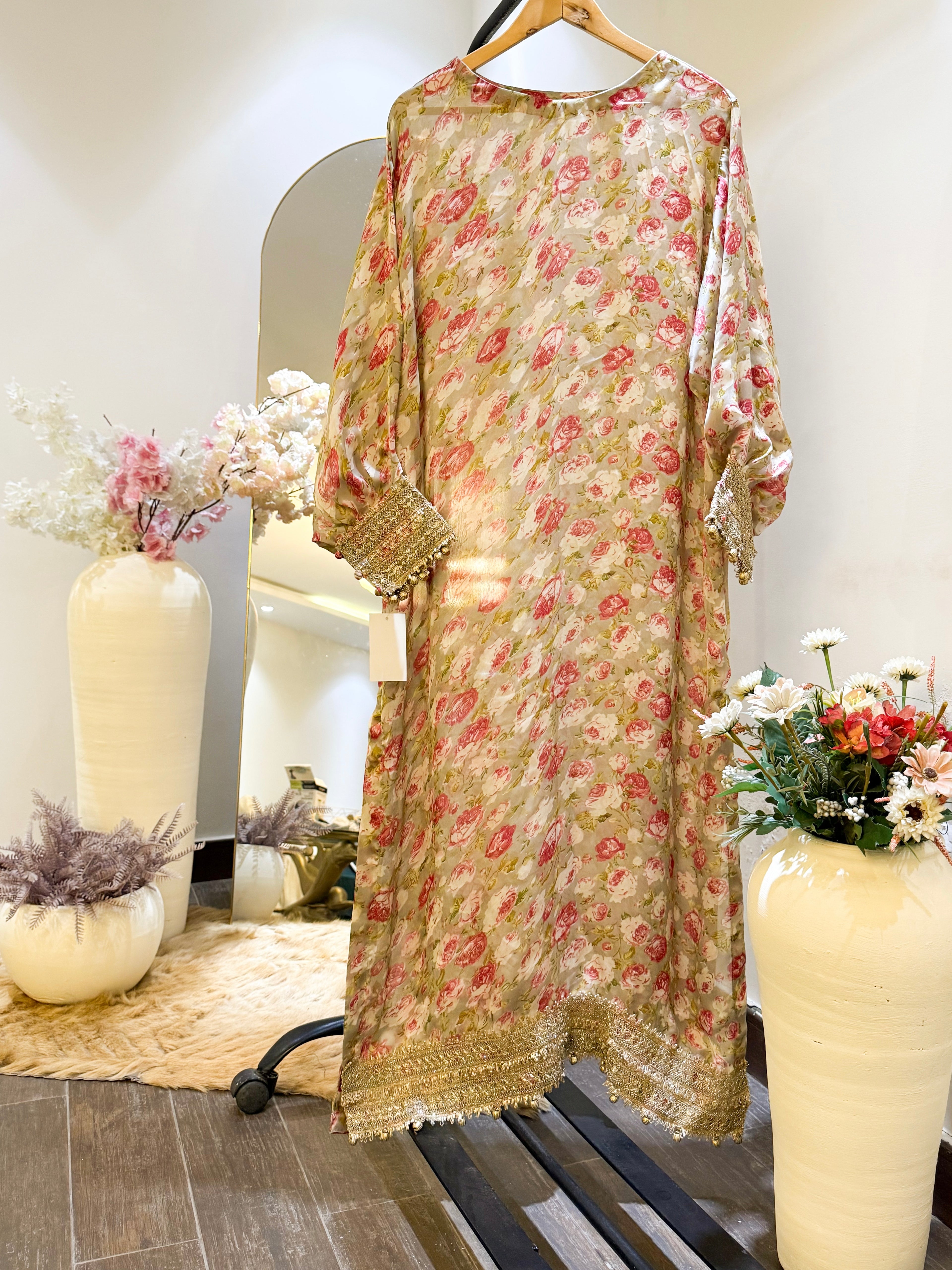 Premium Pure Silk Floral Maxi