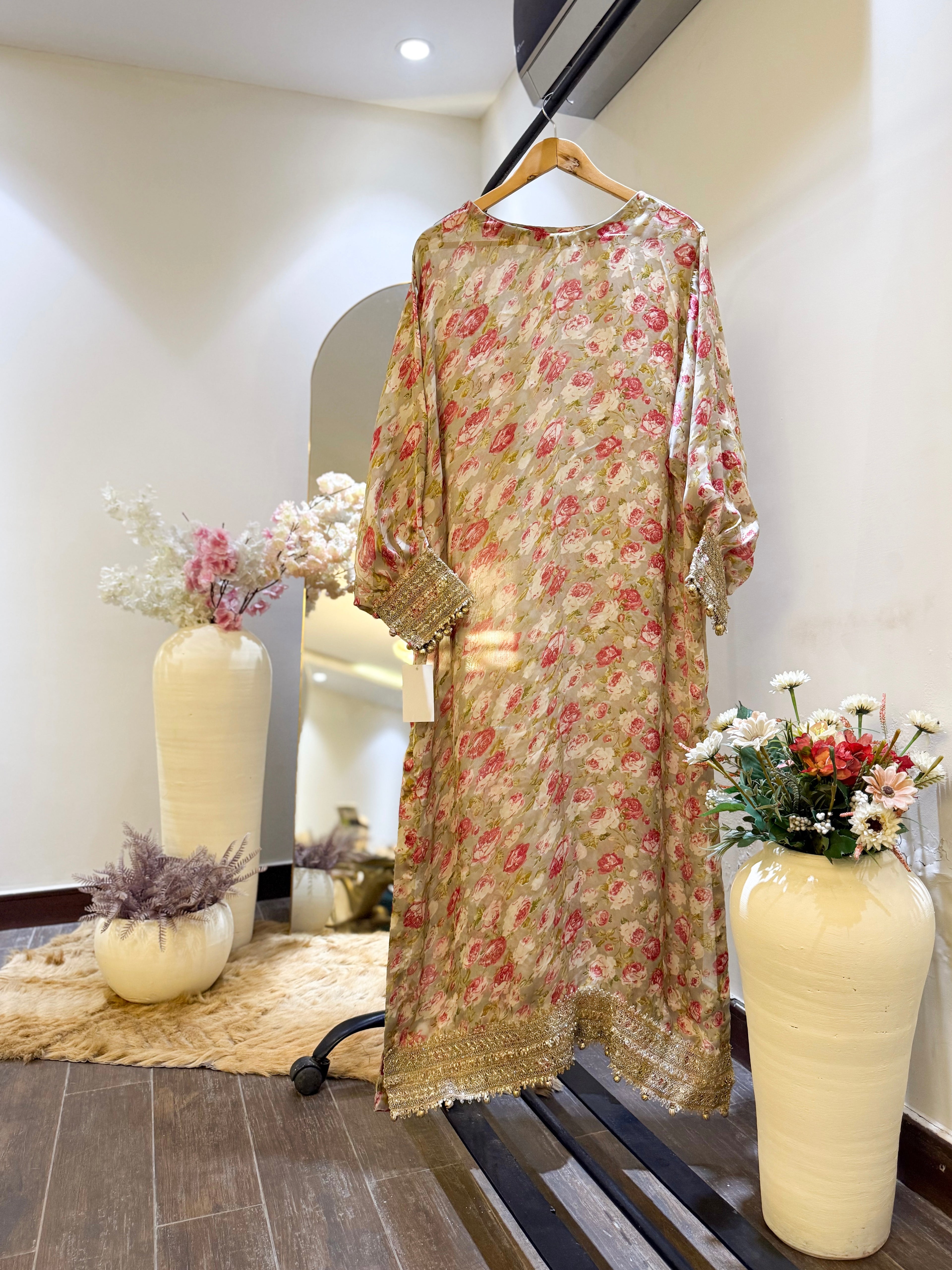 Premium Pure Silk Floral Maxi