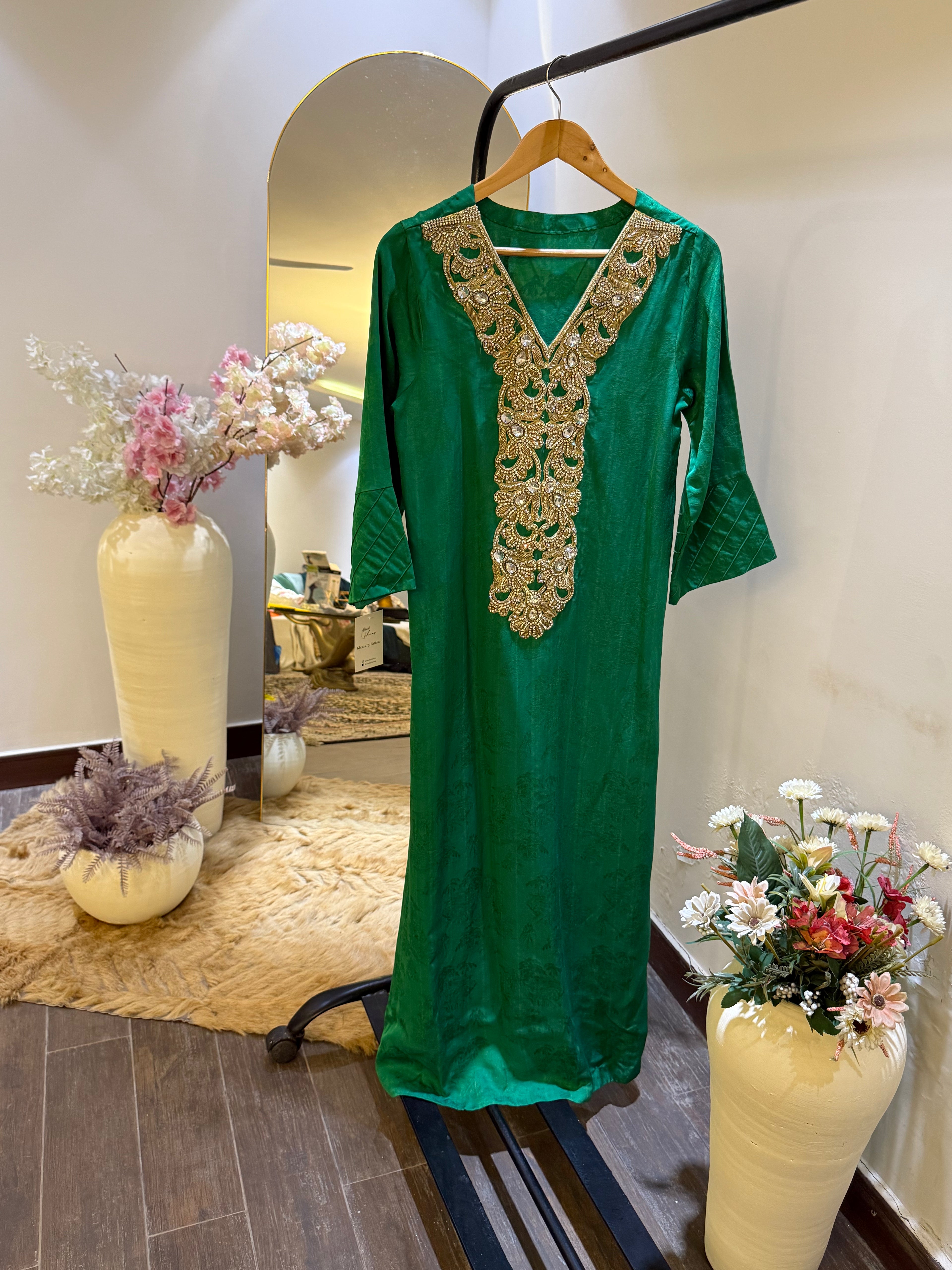Emerald Rich Embellished Dress