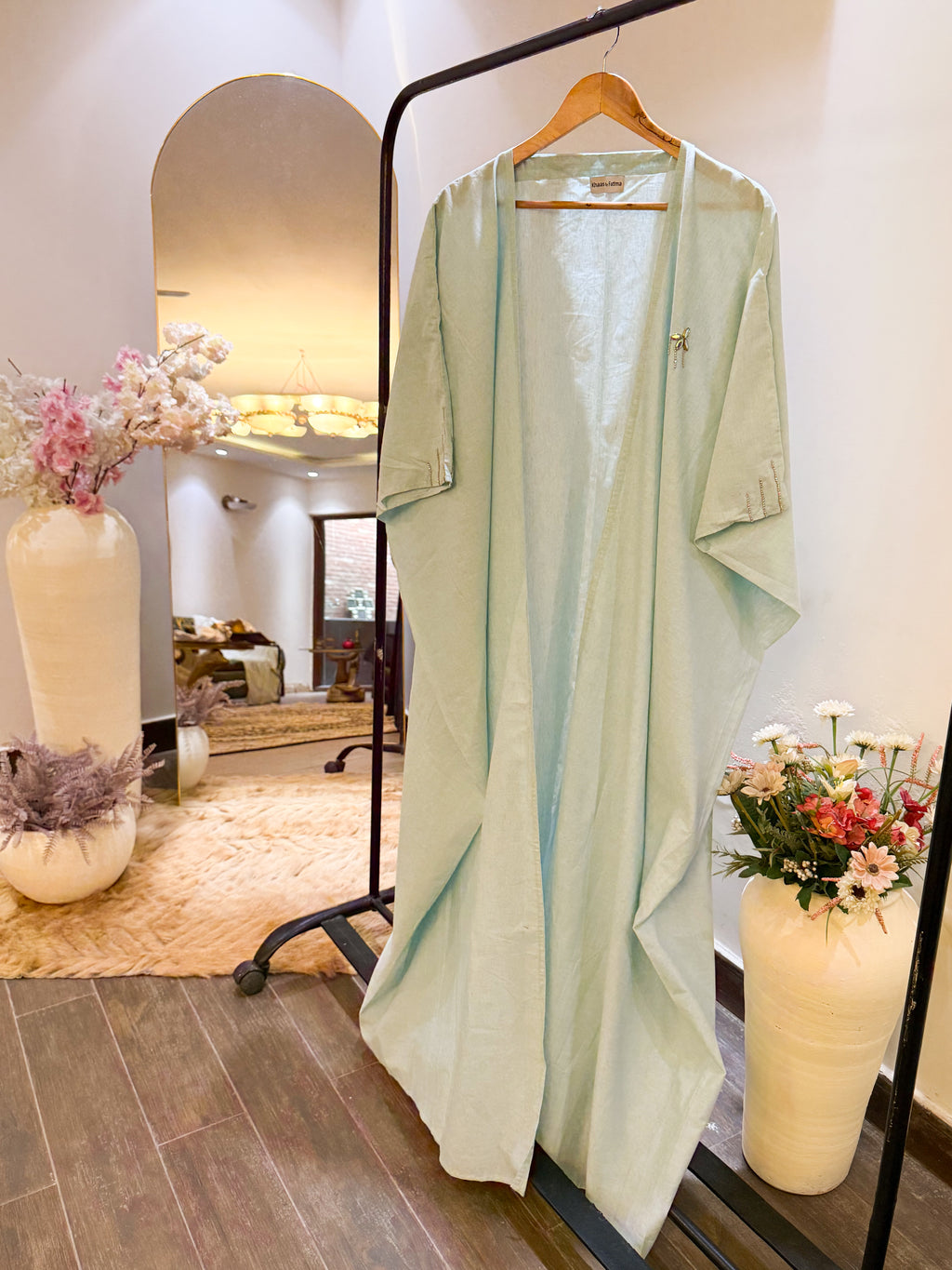 The Mint Minimalist kaftan Abaya