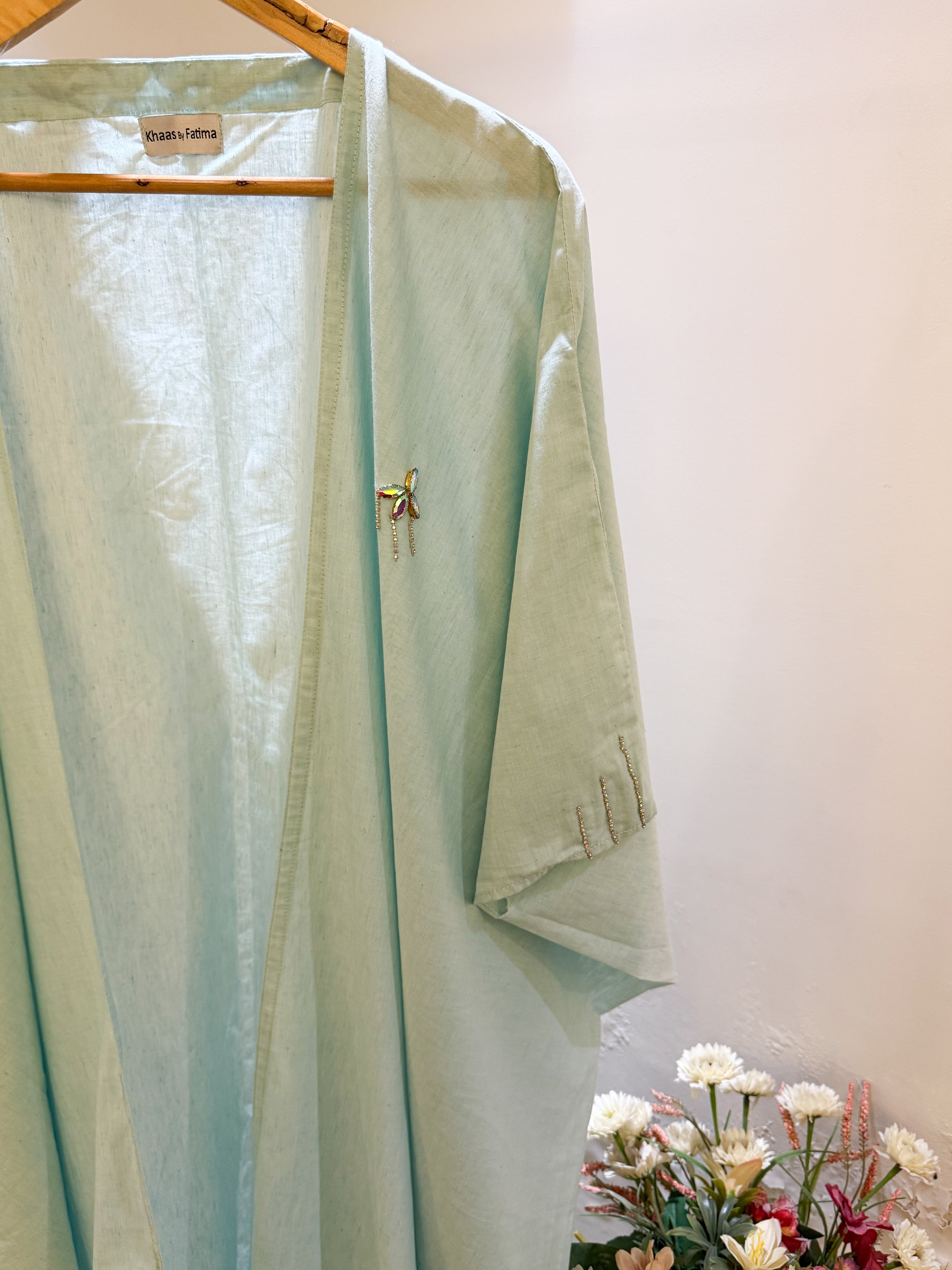 The Mint Minimalist kaftan Abaya