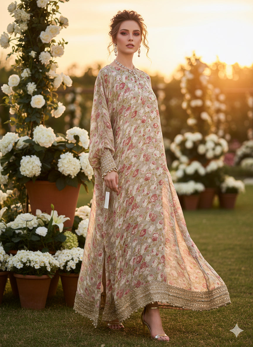 Premium Pure Silk Floral Maxi