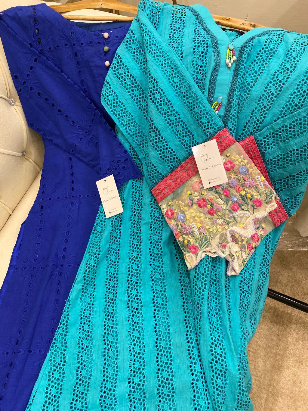 The Azure Duo (Blue and Turquoise Shirts)