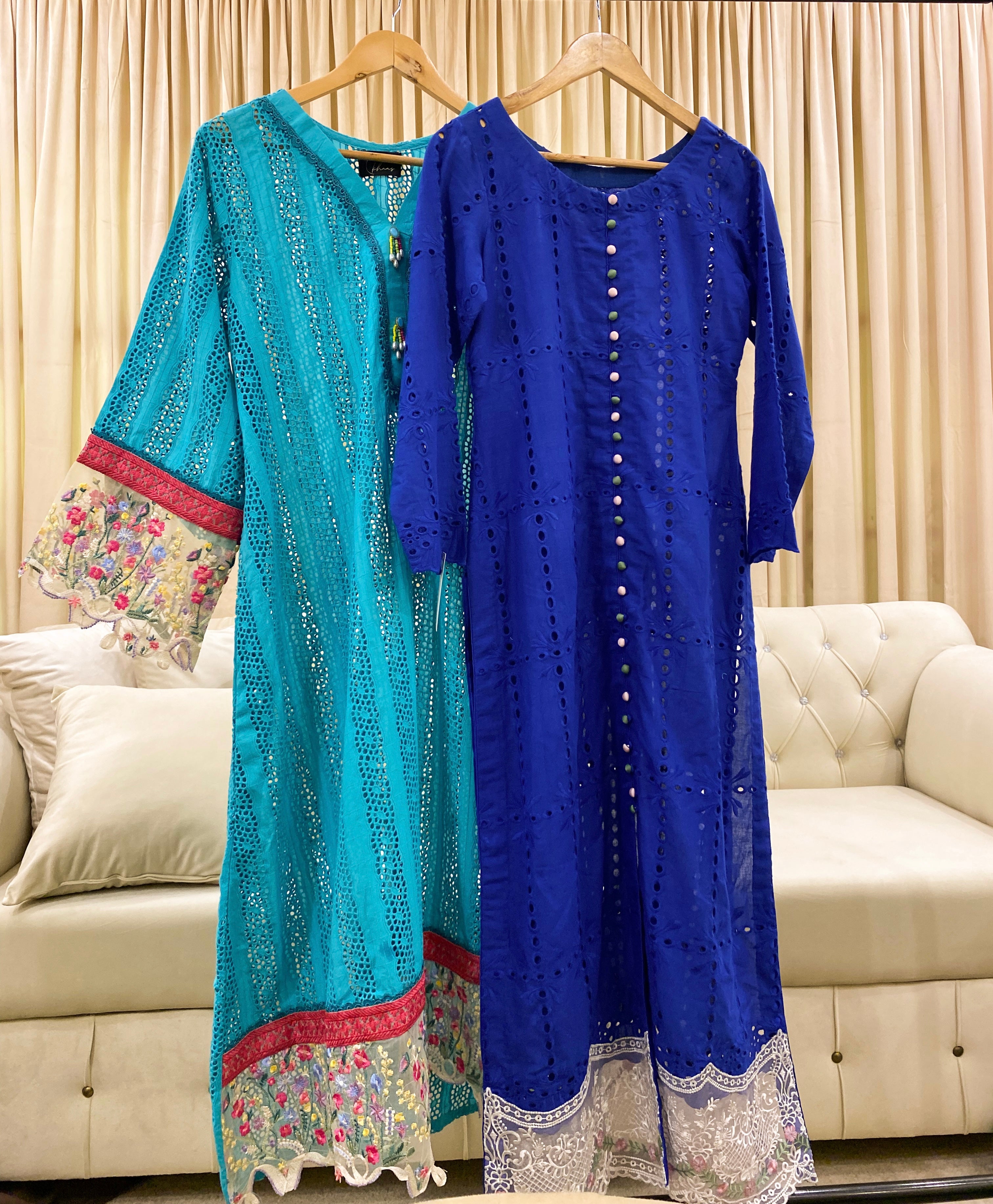 The Azure Duo (Blue and Turquoise Shirts)