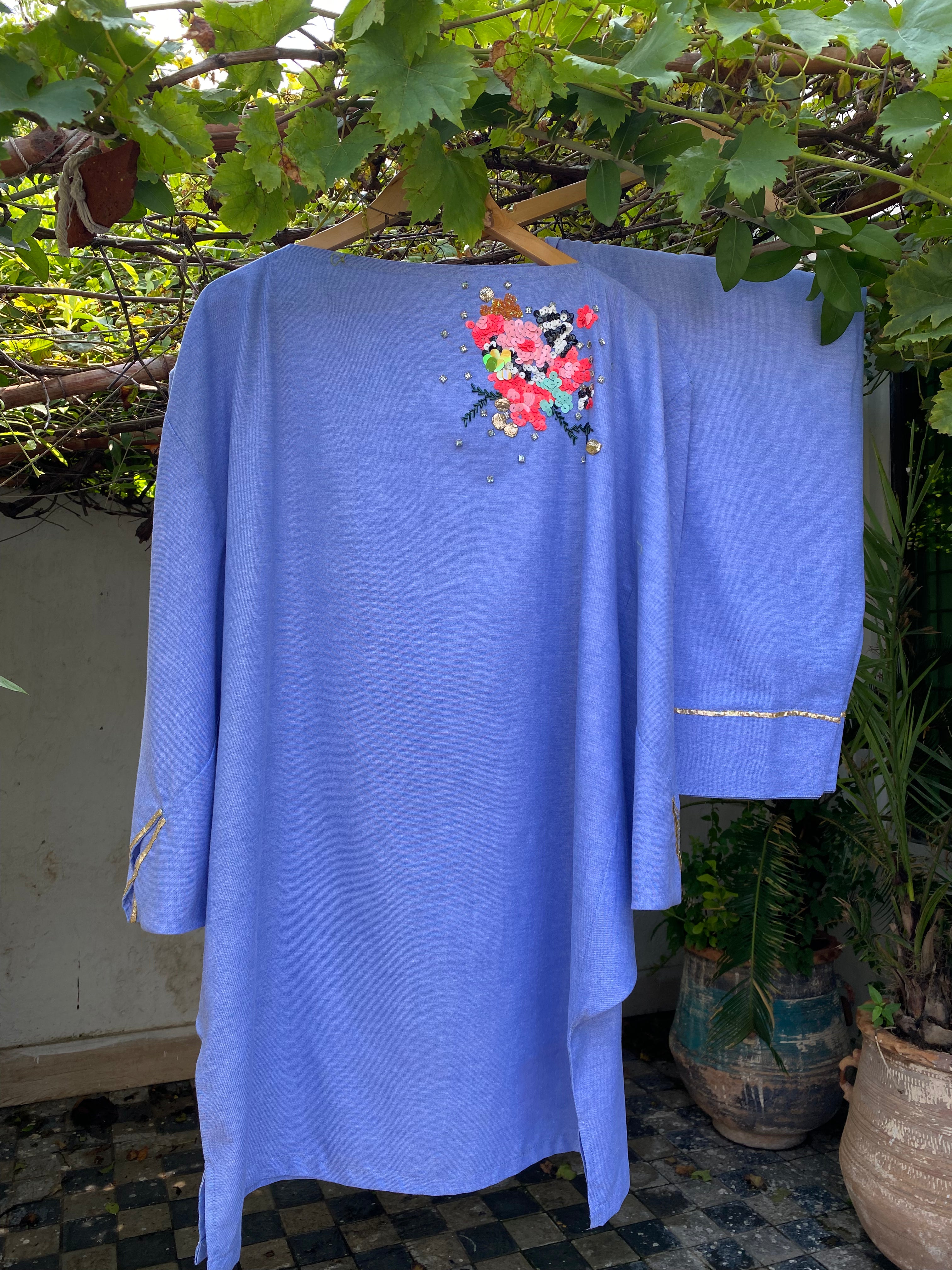 Azure Denim Petal Set