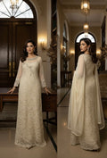 Elegant Ivory Embellished Sharara Ensemble
