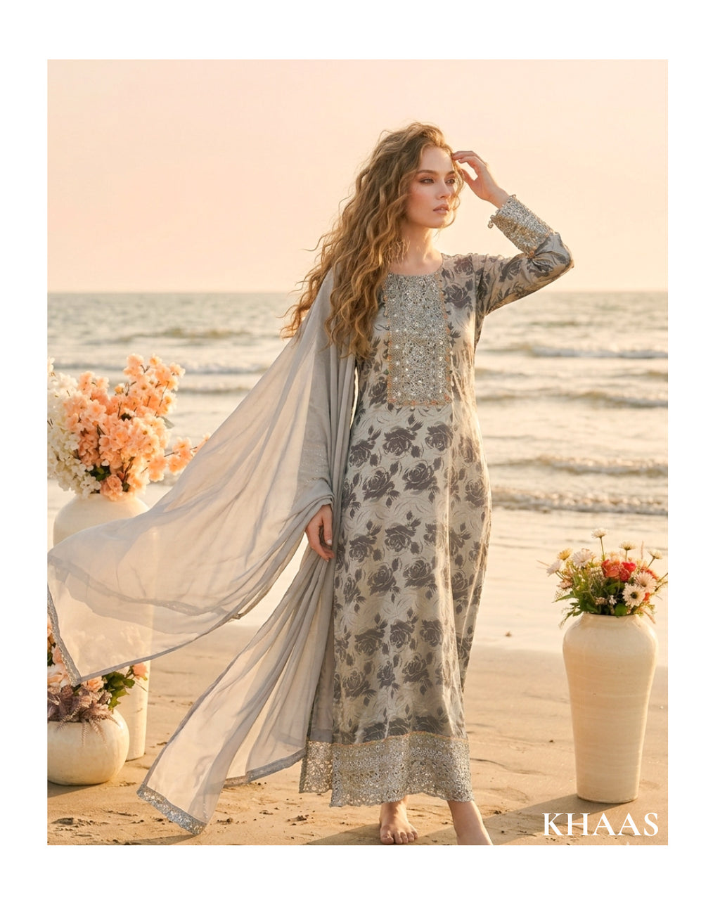 Dove Grey Long Dress